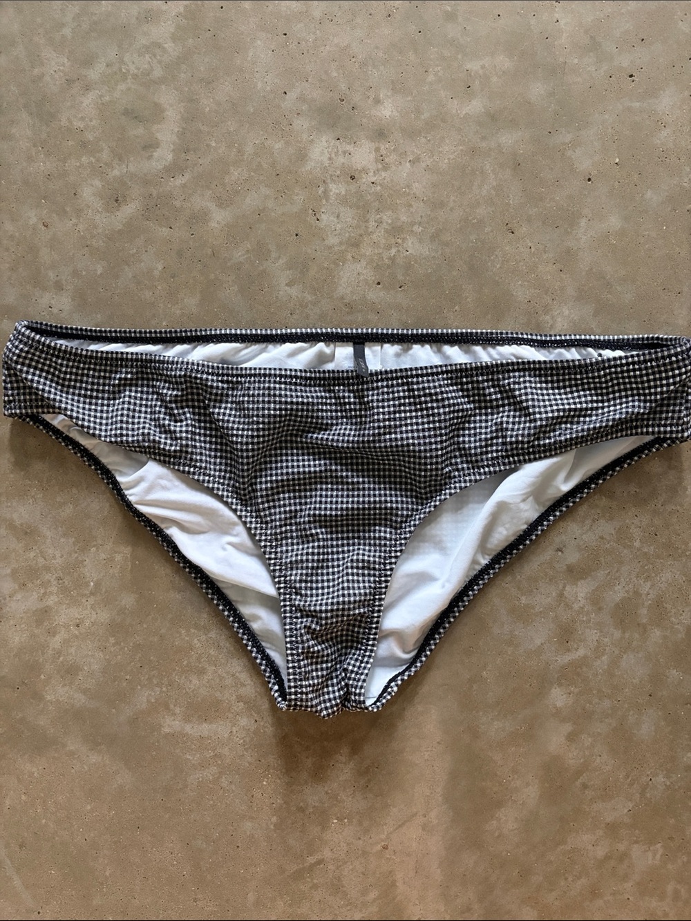 J Crew Black & White Gingham Bikini Bottom